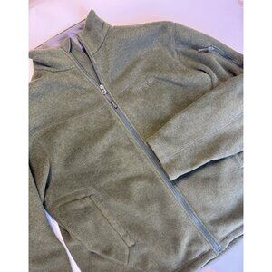 Marmot Full Zip Fleece Jacket Dark Green Polartec Size Large